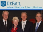 Werner Erhard, Gonneke Spits, Michael Jensen attend DePaul University Business Conference in 2008